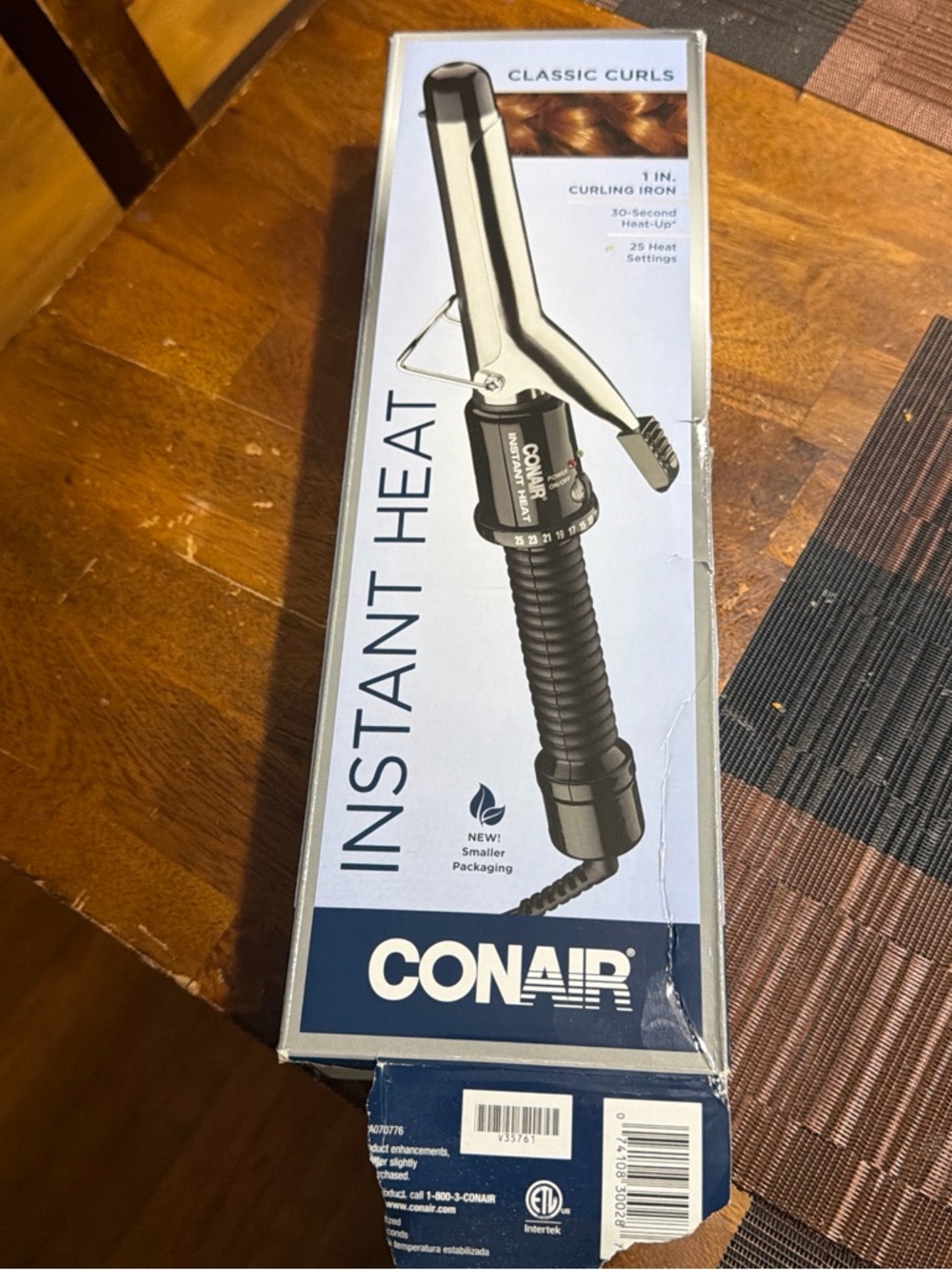 Conair Instant Heat 1" Curling Iron - Black & Silver